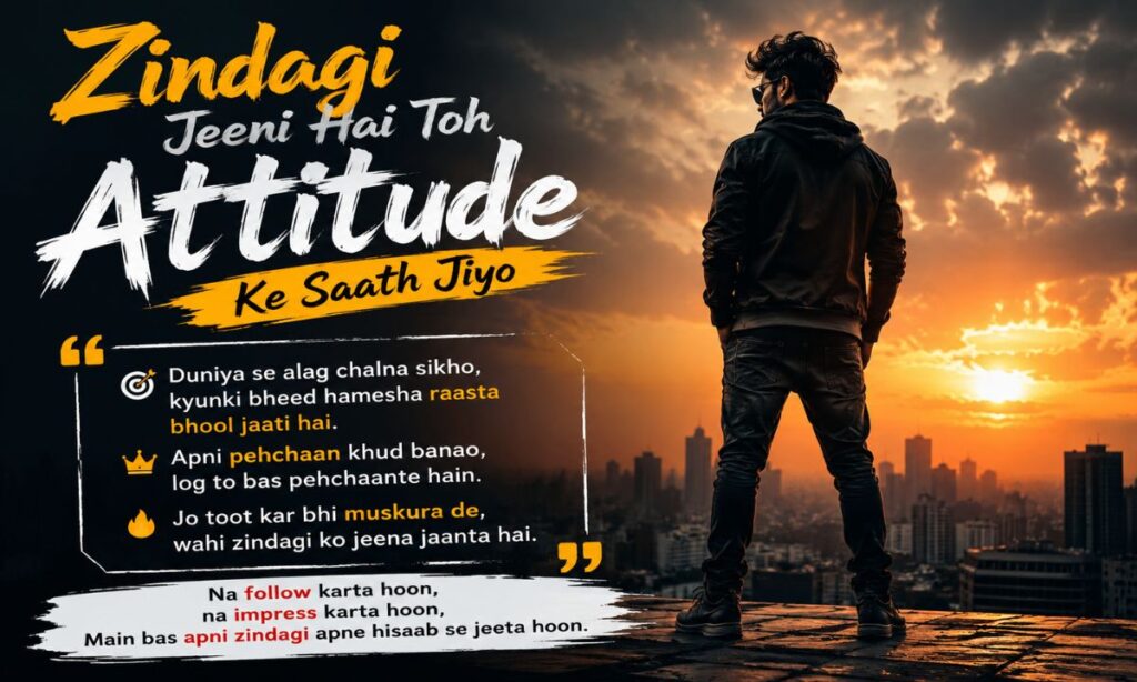 Zindagi shayari attitude