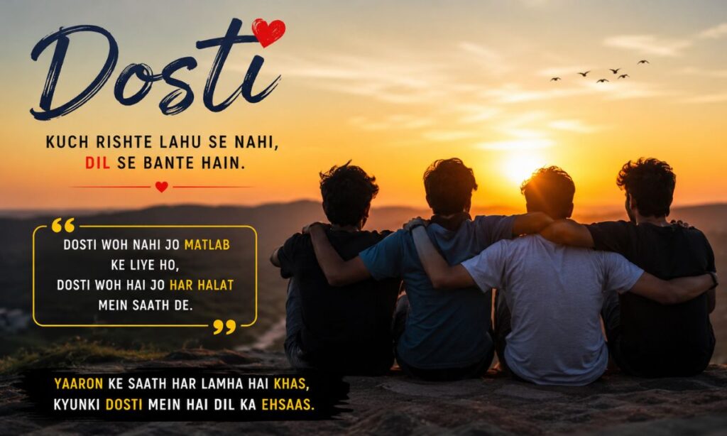 dosti shayari facebook status