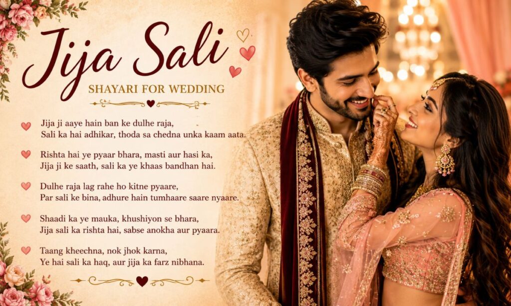 jija sali shayari for wedding