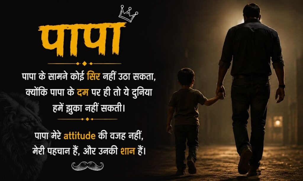 papa shayari in hindi 2 line attitude