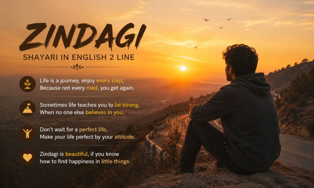 zindagi shayari in english 2 line