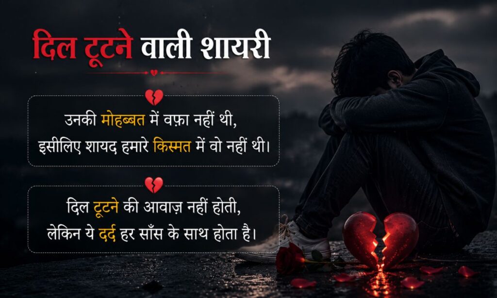 दिल टूटने वाली शायरी Copy paste