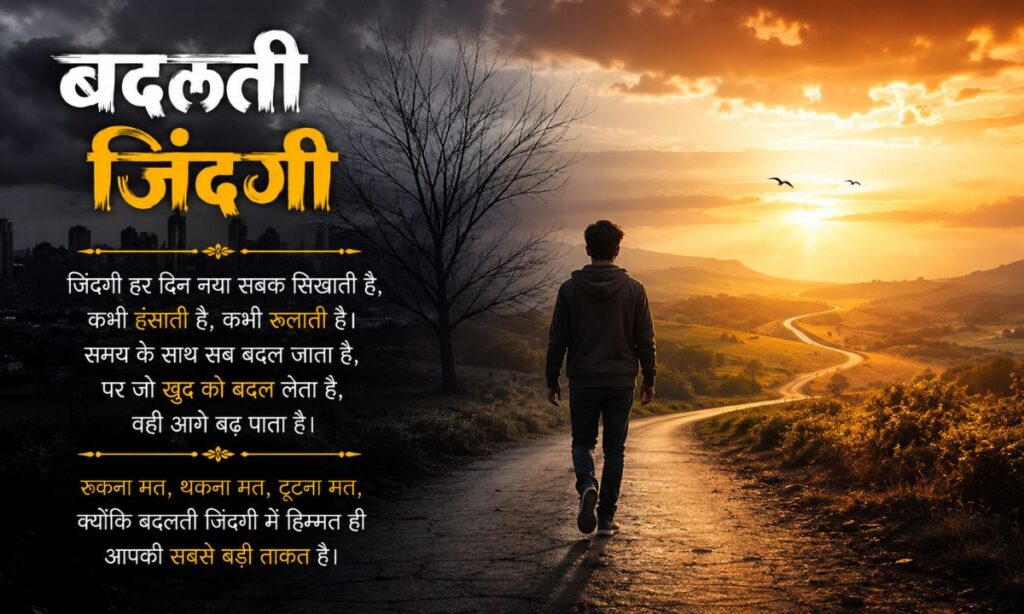 बदलती जिंदगी शायरी