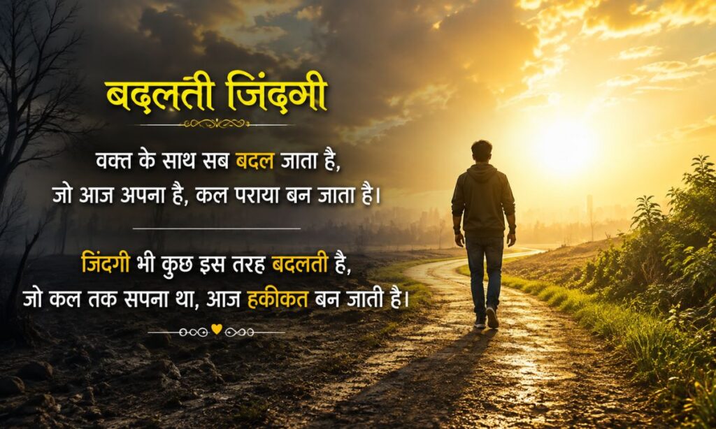 बदलती जिंदगी शायरी 2 लाइन