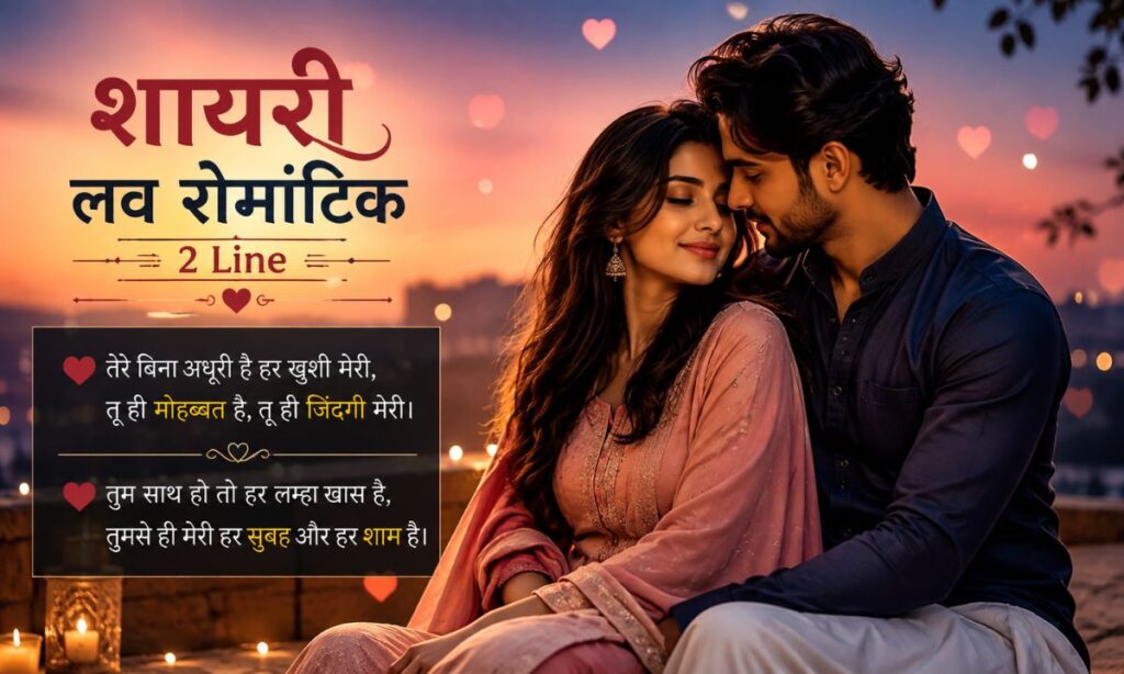 शायरी लव रोमांटिक 2 Line