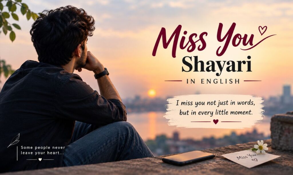 2 Line Miss You Shayari in English