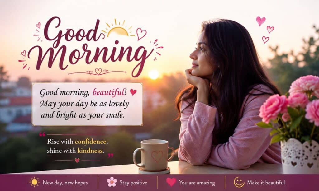 2 line Good Morning Shayari in English for girl