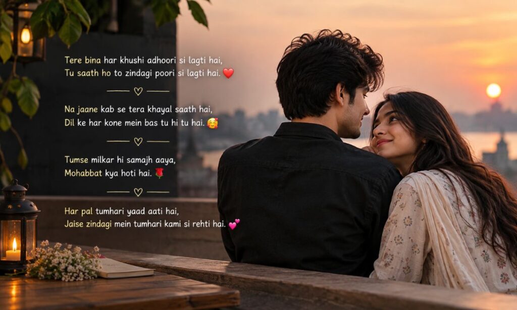 2 line love shayari in english with emoji