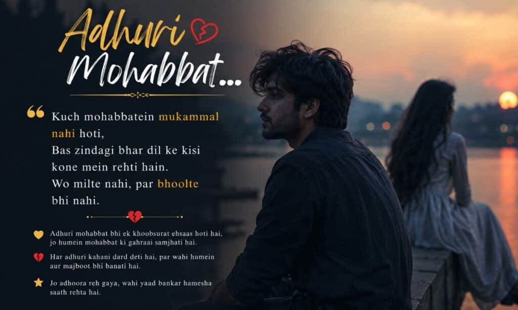 Adhuri Mohabbat Sad Shayari