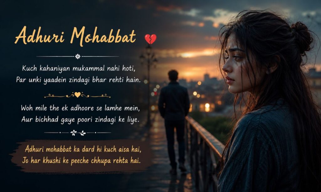 Adhuri Mohabbat Shayari