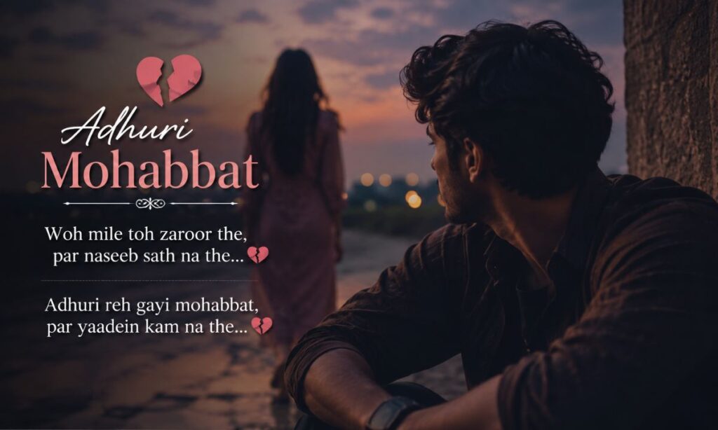 Adhuri Mohabbat Shayari 2 Line