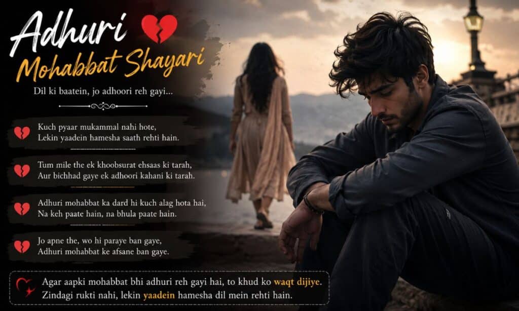 Adhuri Mohabbat Shayari Copy Paste