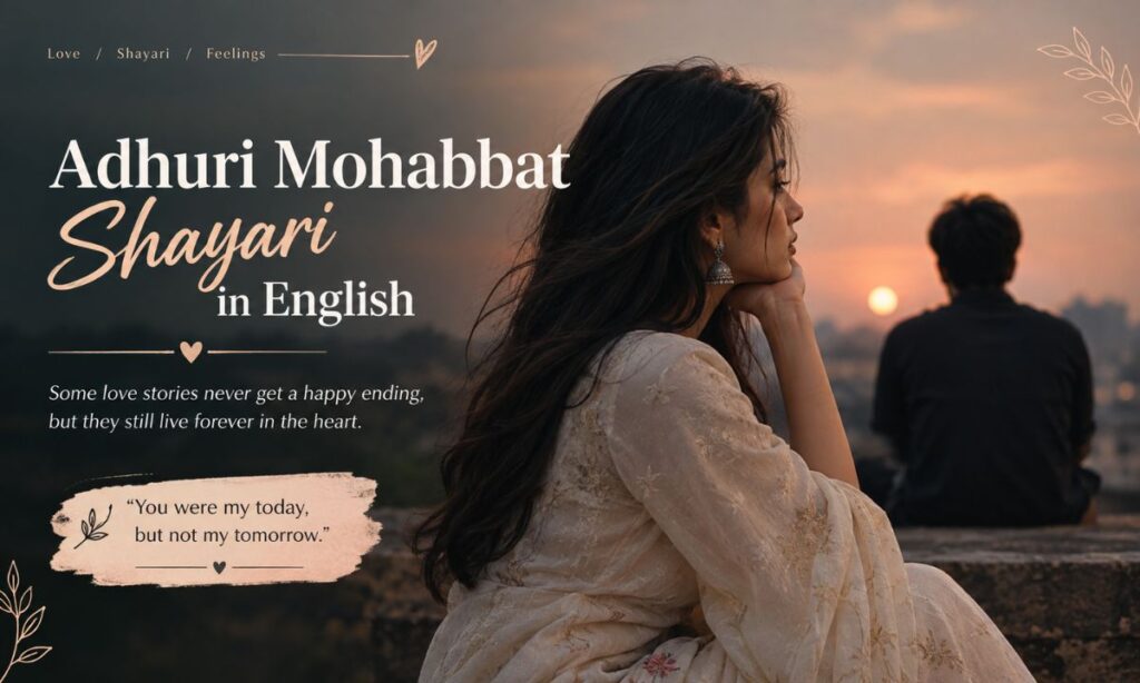 Adhuri Mohabbat Shayari in English