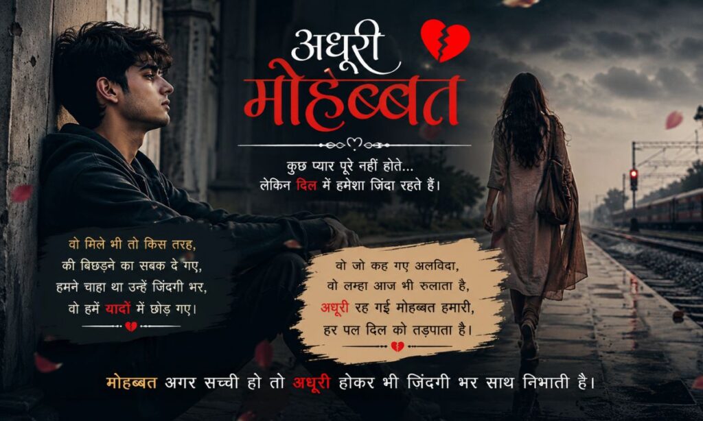 Adhuri Mohabbat Shayari in Hindi