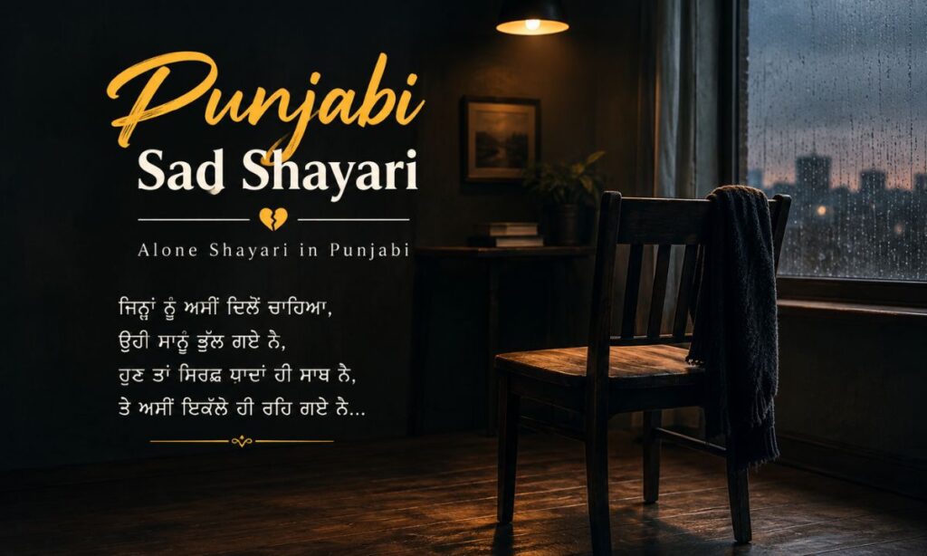Alone shayari in Punjabi empty chair