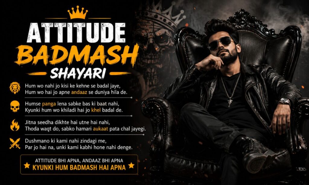 Attitude Badmash Shayari
