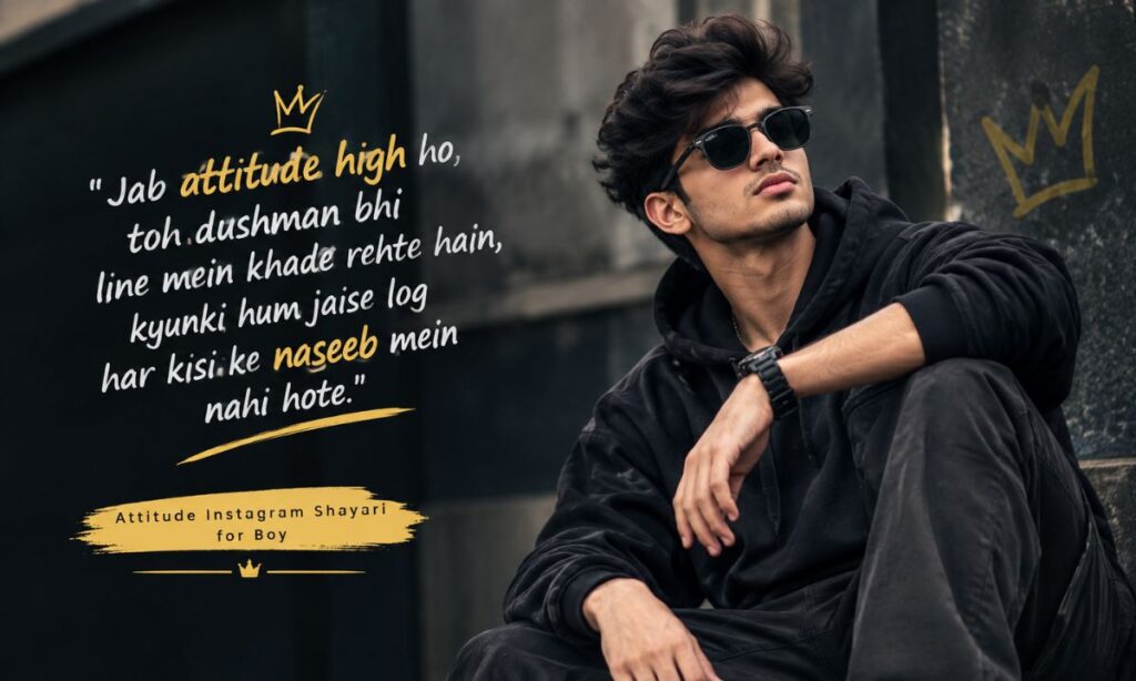 Attitude instagram shayari for boy