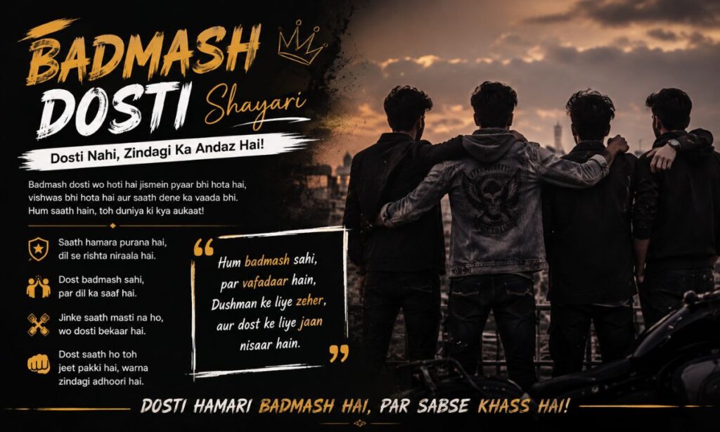 Badmash Dosti Shayari