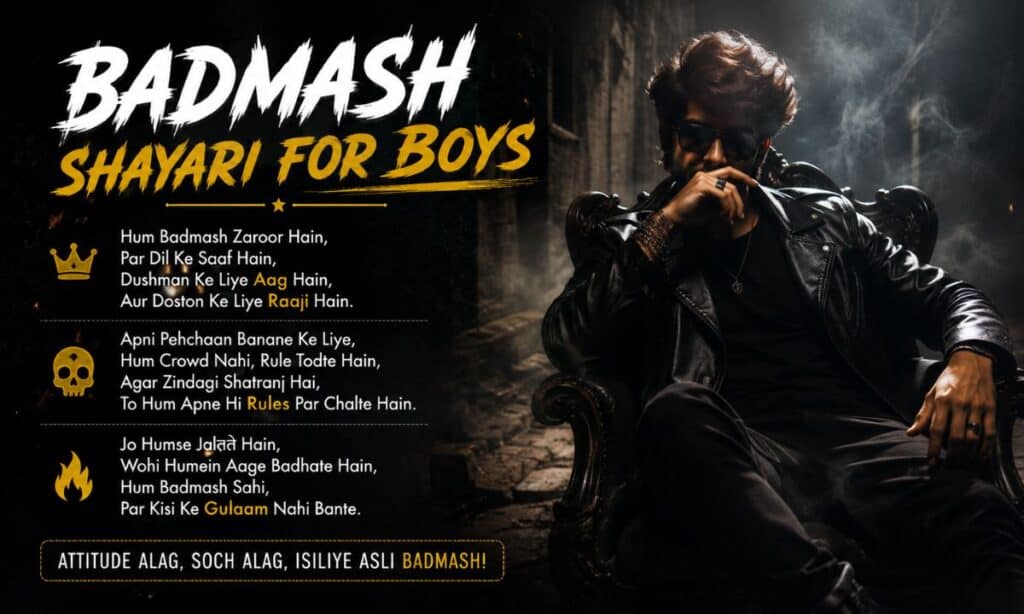 Badmash Shayari for Boys