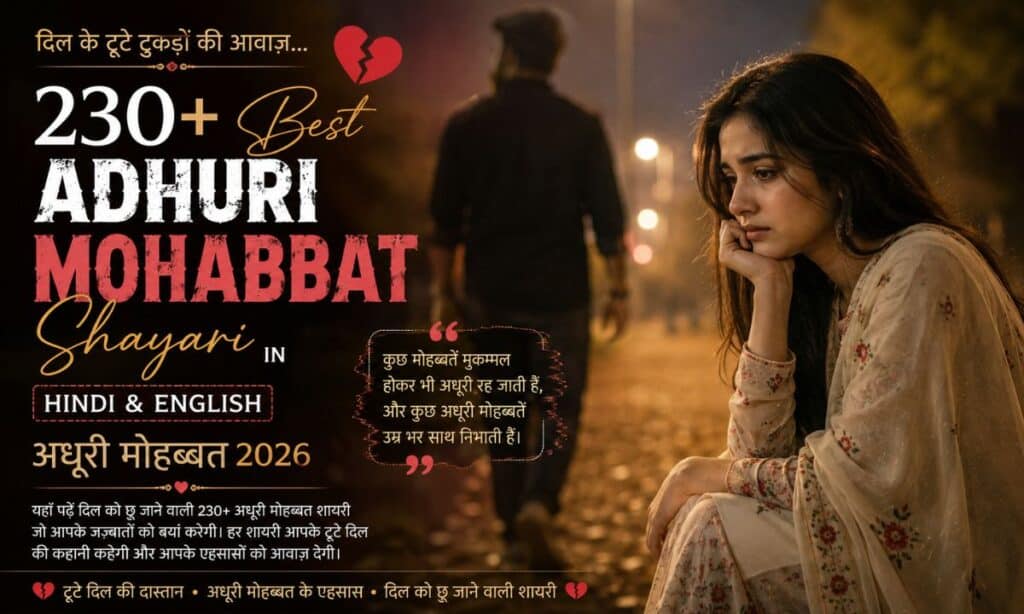 Best Adhuri Mohabbat Shayari