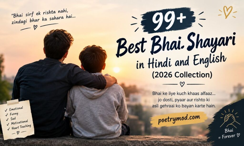 Best Bhai Shayari in Hindi and English