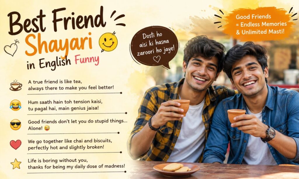 Best Friend Shayari in English Funny