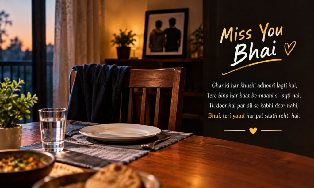 Bhai miss you shayari empty chair emotional