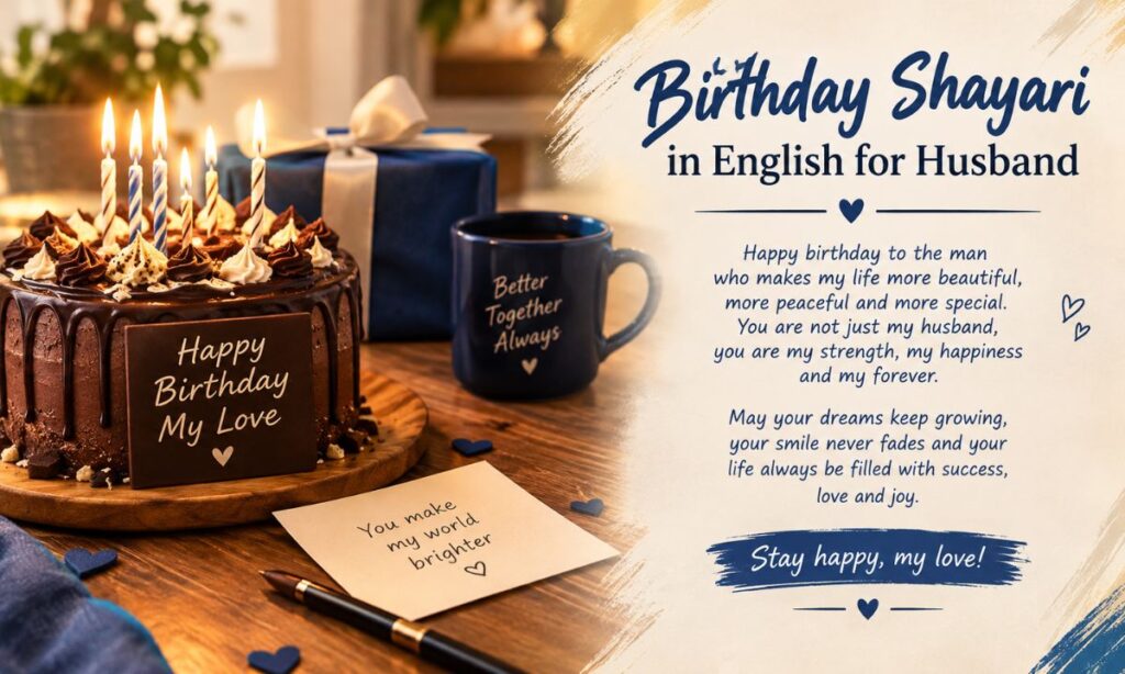 Birthday shayari in English for husband