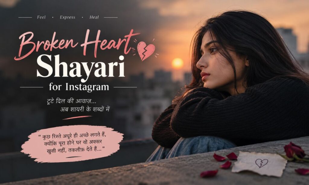Broken Heart Shayari for Instagram