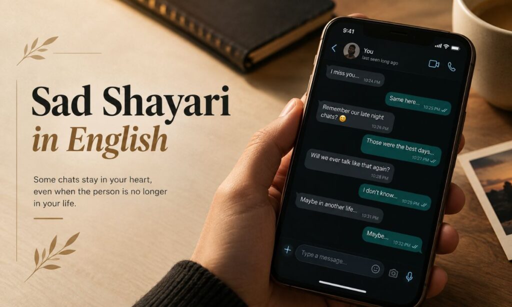 Close up of a phone screen showing an old chat conversation being scrolled