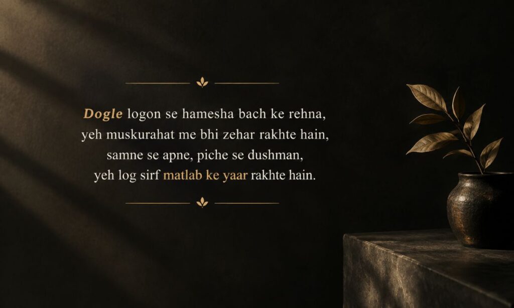 Dogle log shayari 2 line