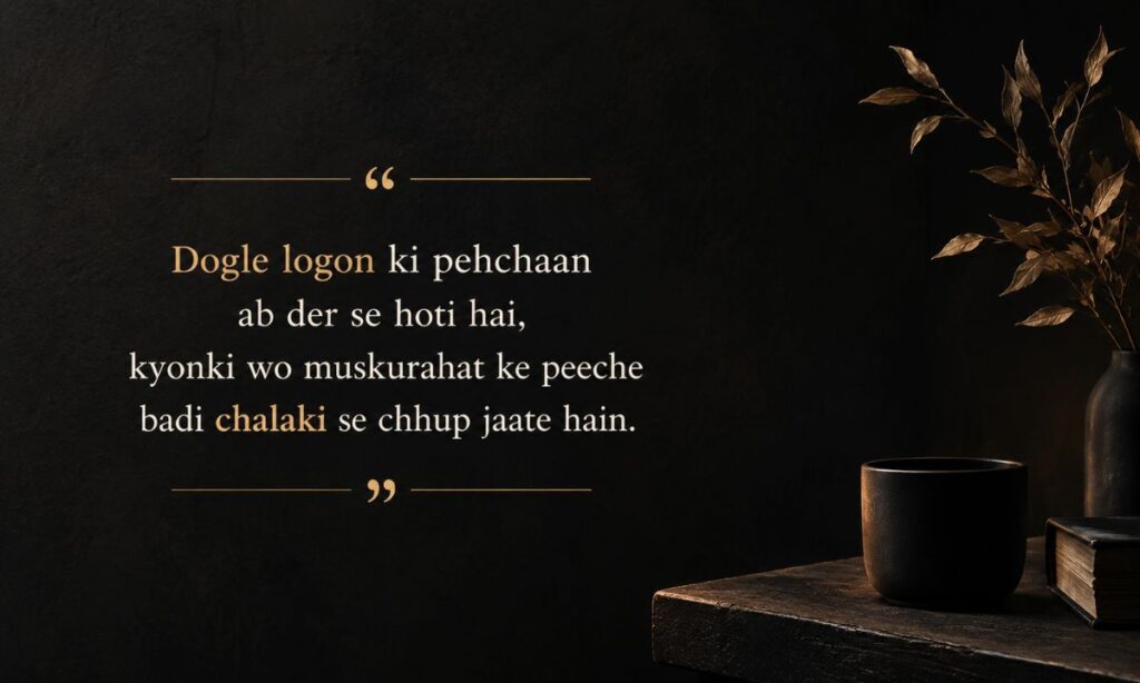 Dogle log shayari 2 line english