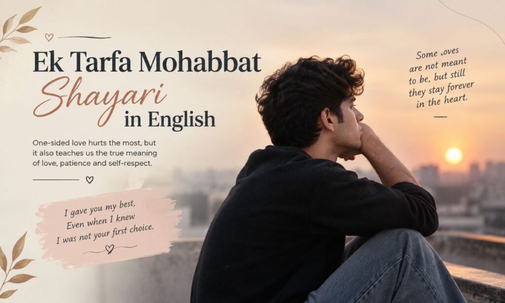 Ek Tarfa Mohabbat Shayari in English