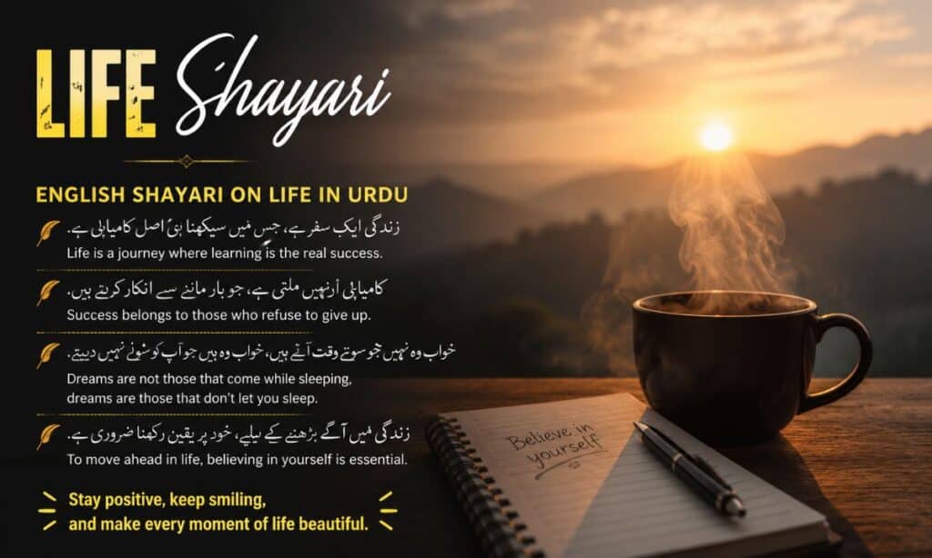 English Shayari On life In Urdu