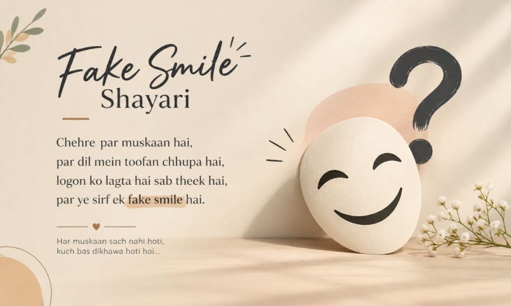 Fake smile shayari image