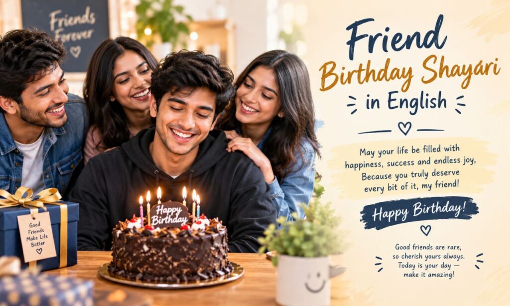 Friend Birthday Shayari in English