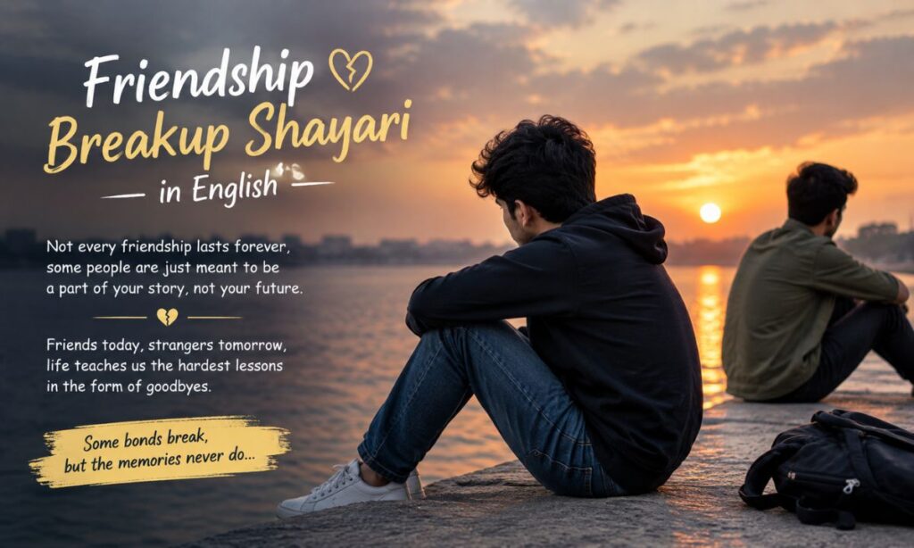 Friendship Breakup Shayari in English