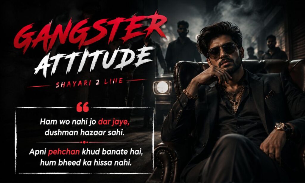 Gangster Attitude Shayari 2 Line