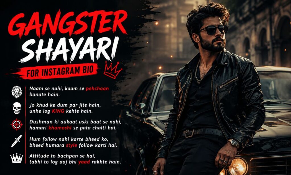 Gangster Shayari for Instagram Bio