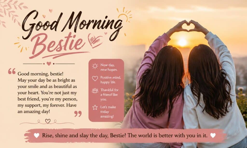 Good Morning bestie shayari in English