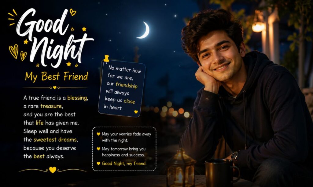 Good Night Shayari in English for Best Friend