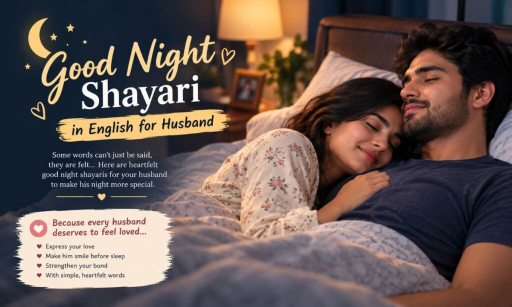 Good night shayari in english for husband