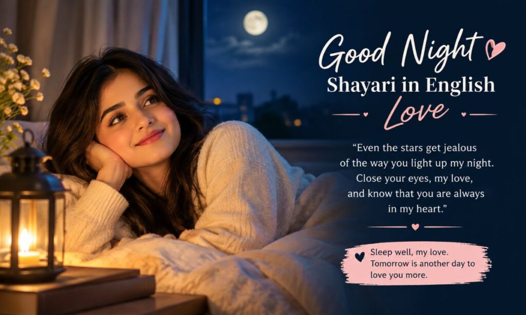 Good night shayari in english love