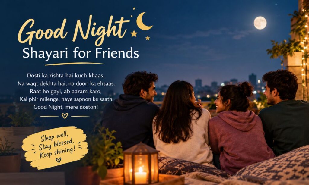 Good night shayari in friends in english