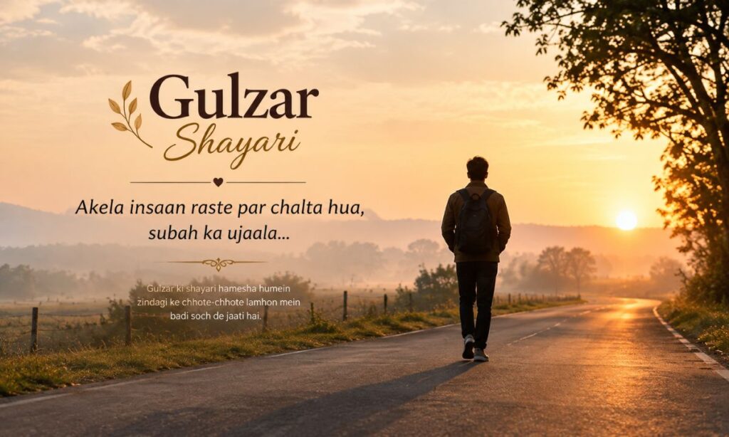 Gulzar shayari on life in Hindi text
