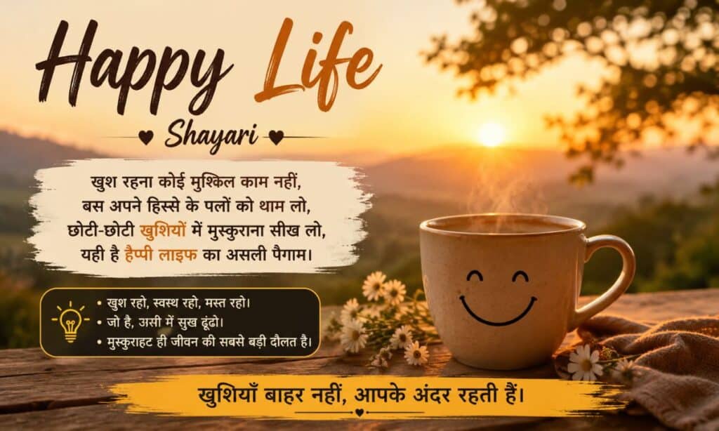 Happy life shayari