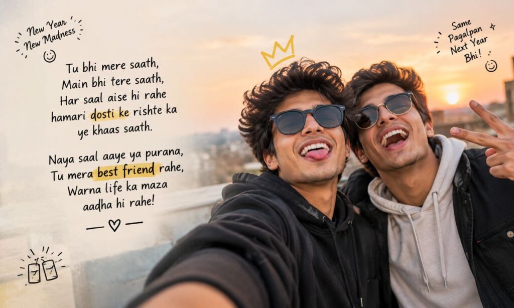 Happy new year funny shayari for best friend