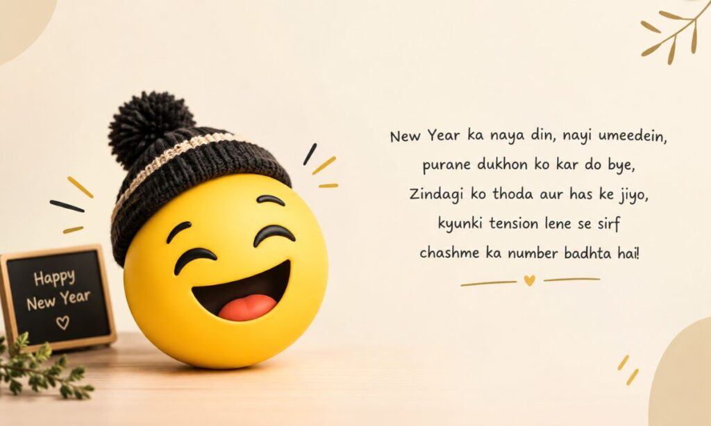 Happy new year shayari in funny