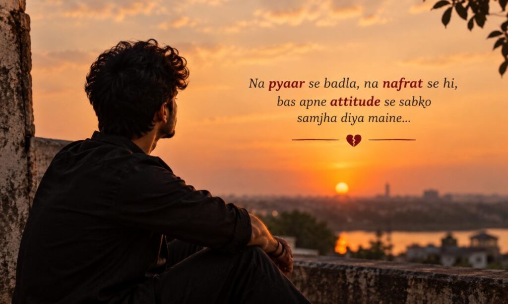 Hate-Love Attitude Shayari Image