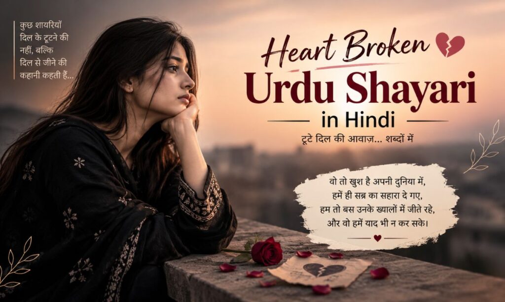 Heart broken Urdu Shayari in Hindi